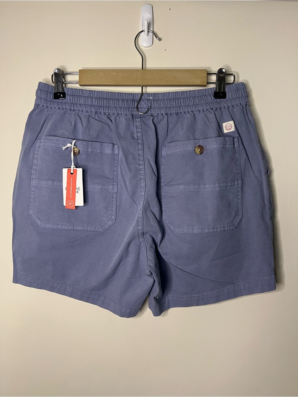 NWT Marine Layer Saturday Shorts 5" Faded Blue Denim Size M